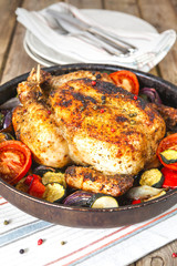 Roasted Chicken with vegetables