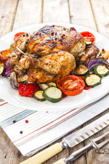 Roasted Chicken with vegetables