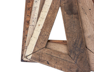 Three Old wooden triangle