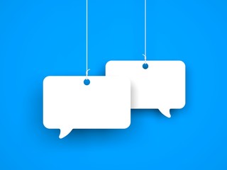 Speech bubble on the string