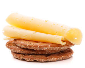 Cheese sandwich isolated on white background cutout