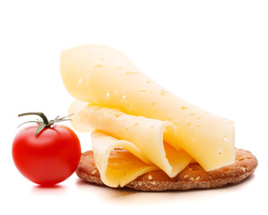Cheese sandwich isolated on white background cutout