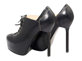 Black shoes.Isolated.