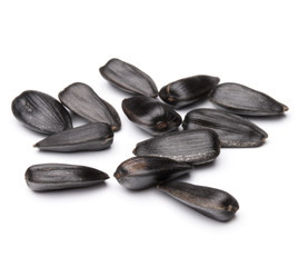 Sunflower seeds  isolated on white background close up