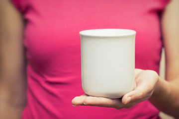 Woman Holding A Mug