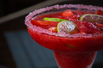 Strawberry margarita cocktail