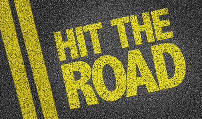 Hit the Road written on the road