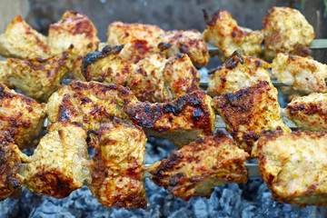 Appetizing  juice shashlik.