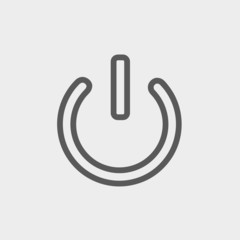 Power start button thin line icon