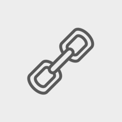 Metal chain link thin line icon