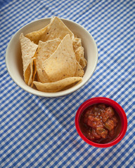 Tortilla Chips with a Side of Salsa