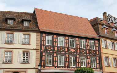 Fototapeta na wymiar Architecture Alsacienne à Wissembourg Alsace France 