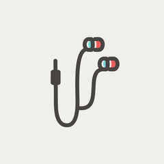 Earphone thin line icon
