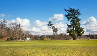 Fototapeta na wymiar UK, SUSSEX- April 11, 2015: Knole local golf club. 