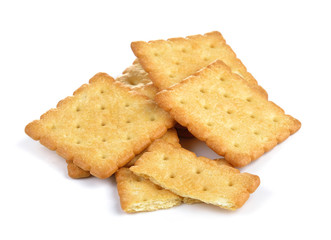 Cracker isolated on  over white background