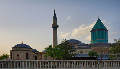 Fototapeta na wymiar Mevlana museum mosque in Konya, Turkey