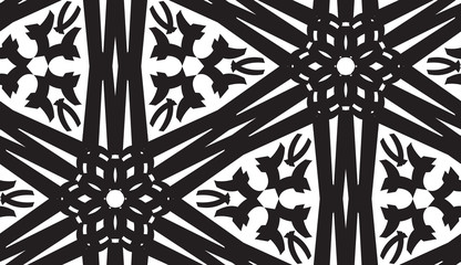 Black Over White Lines Pattern