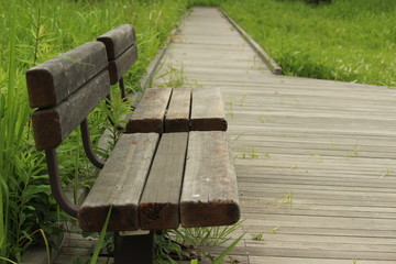 イスとボードウォーク