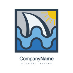 Fish logo icon vector