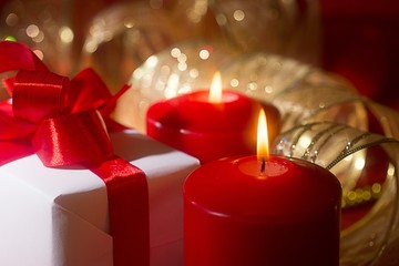 Christmas, Candle, Gift.