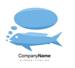 Fish logo icon vector
