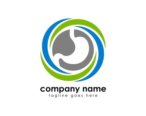 Naklejka premium stomach 1 logo icon template