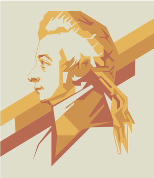 Wolfgang Amadeus Mozart Vector Portrait