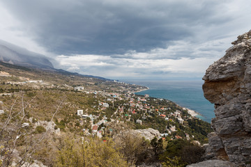 View from Mount Koshka. Simeiz. Yalta. Russia