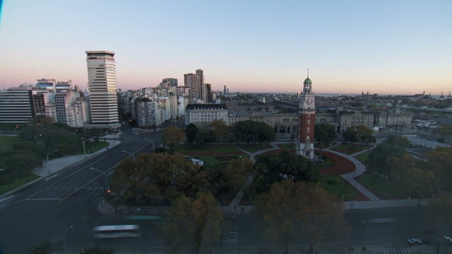 Argentina clock tower sunrise time lapse