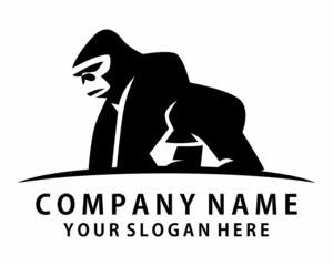 black silhouette gorilla
