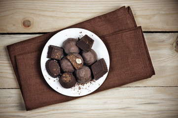 Homemade chocolate candies