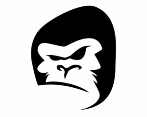 black silhouette gorilla © vector_factory