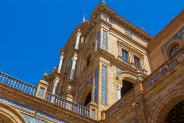 Famous Plaza of Spain in Seville, Spain