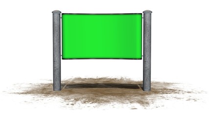 Obraz premium blank signboard on white background