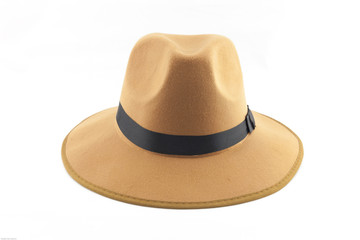 Vintage collage of fashion lady or man hat