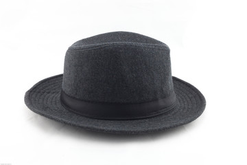 Vintage collage of fashion lady or man hat