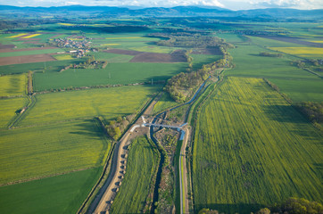 Aerial view on a small village