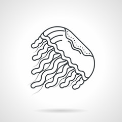 Jellyfish line vector icon