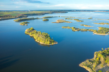 Aerial view on the lake