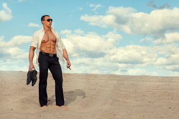 Man in the desert.