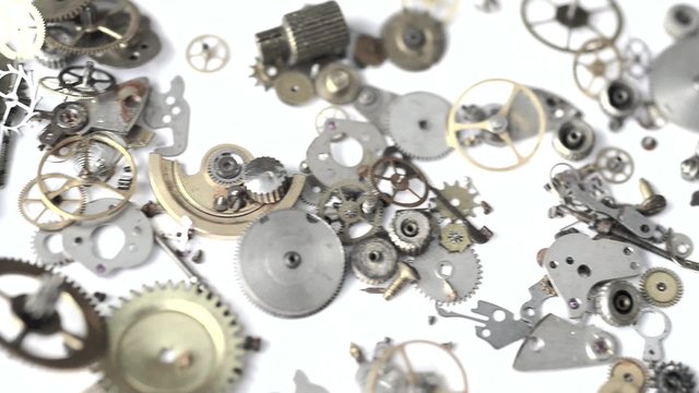 Detail of clock parts for restoration