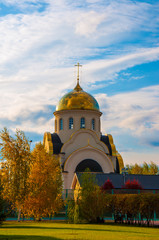 Church in autumn
