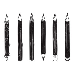 set of pencil doodle