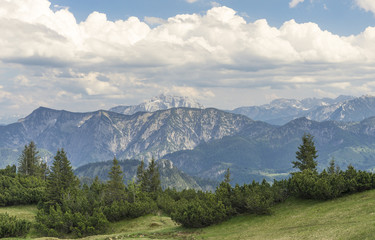 Bergpanorama - Hirschberg Gipfelplateau - Blauberge - Tegernseer Berge