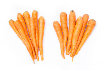 baby carrot on white backgroung