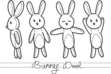 bunny doll doodle