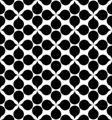 Black and white geometric seamless pattern, abstract background.