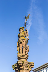 historic market place with statue in Butzbach