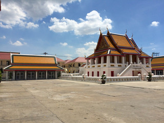 thai temple in blue sky