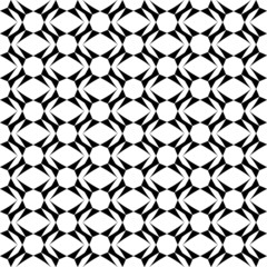 Black and white geometric seamless pattern, abstract background.